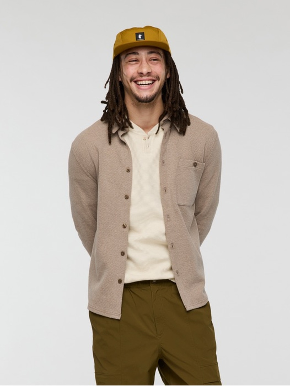 New Cotopaxi Men's Casual Tierno Button-Up Shirt in Dune